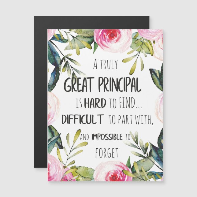 Principal Appreciation Gift Principal Office Dekor Magnetkarte (Vorne/Hinten)