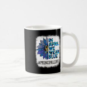 Principal im April tragen wir blaues Autismus Bewu Kaffeetasse