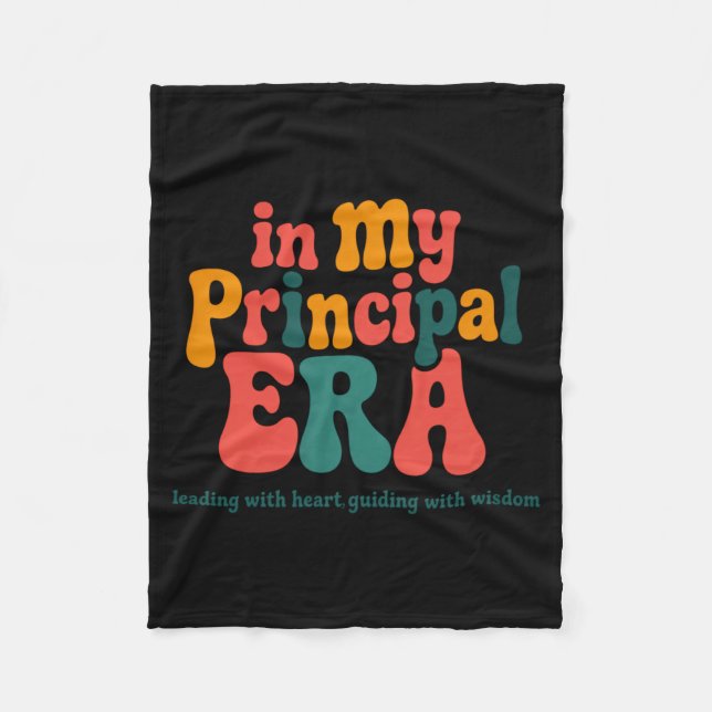 Principal In My Principal Era Back To School  Fleecedecke (Vorderseite)