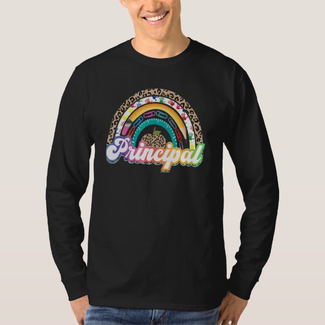Principal Rainbow Leopard School T-Shirt (Vorderseite)