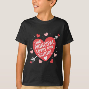 Principal Valentine's Day School Principal L T-Shirt
