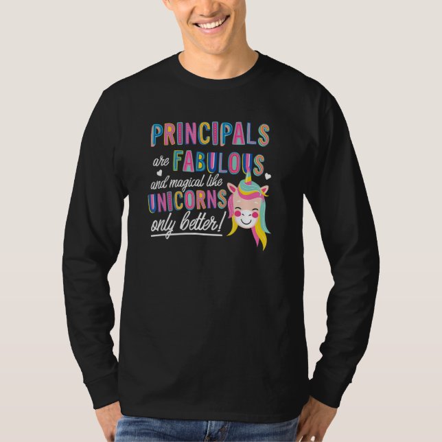 Principals Are Fabulous Magical Like Unicorns Advi T-Shirt (Vorderseite)
