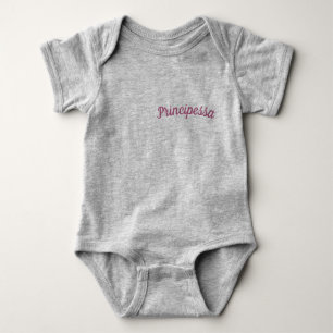 Principessa/Bodysuit Prinzessin-Baby, grau Baby Strampler