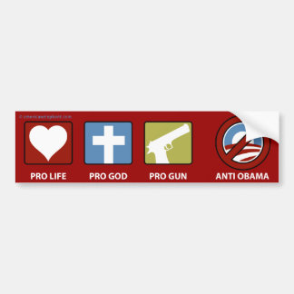 Princples gegen Obama Autoaufkleber