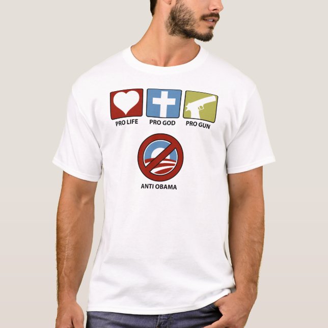Princples gegen Obama T-Shirt (Vorderseite)