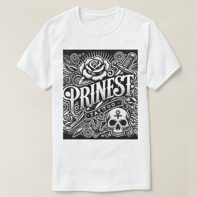 Prinest Tattoo Art T - Shirt Design (Design vorne)