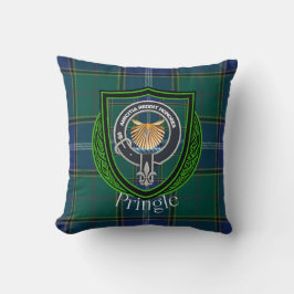 Pringle Scottish Clan Tartan & Wappen Kissen