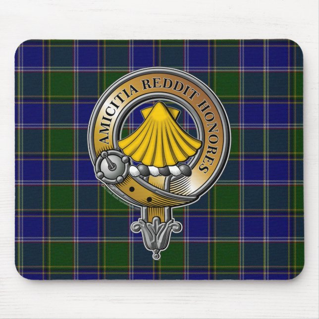 Pringle Tartan & Abzeichen Mousepad (Vorne)