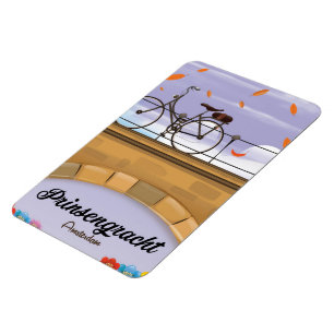 Prinsengracht, Canal Amsterdam Reiseplakat Magnet
