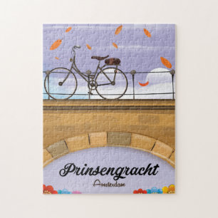Prinsengracht,Kanal Amsterdam Reiseplakat Puzzle