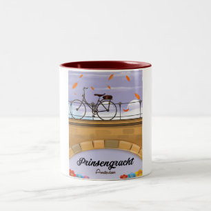 Prinsengracht,Kanal Amsterdam Reiseplakat Zweifarbige Tasse
