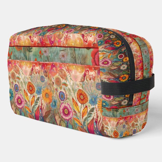Print CRetro Hippie: Garden Fantasy Cut Sew Bag Waschbeutel (Linke Seite)