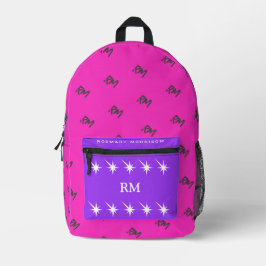 Print Cut Nähen Beutel Mädchen fuchsia und rosa Sc Bedruckter Rucksack