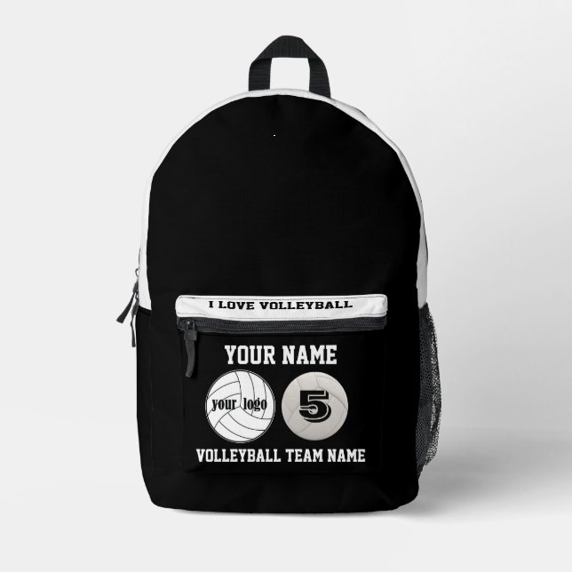 Print Cut Nähen Beutel Mädchen Volleyball weiß sch Bedruckter Rucksack (Vorderseite)