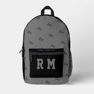 Print Cut Nähtasche schwarz Moderne Reiseleiter Ki Bedruckter Rucksack