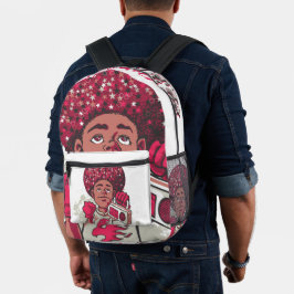Print Cut Sew Backpack YOUTH Power Afro & Boombox Bedruckter Rucksack