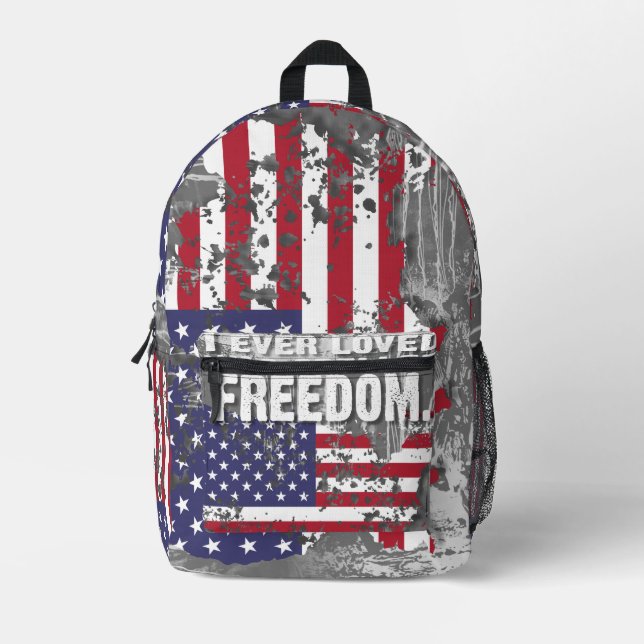 Print Cut Sew Bag – Freedom Job Bedruckter Rucksack (Vorderseite)