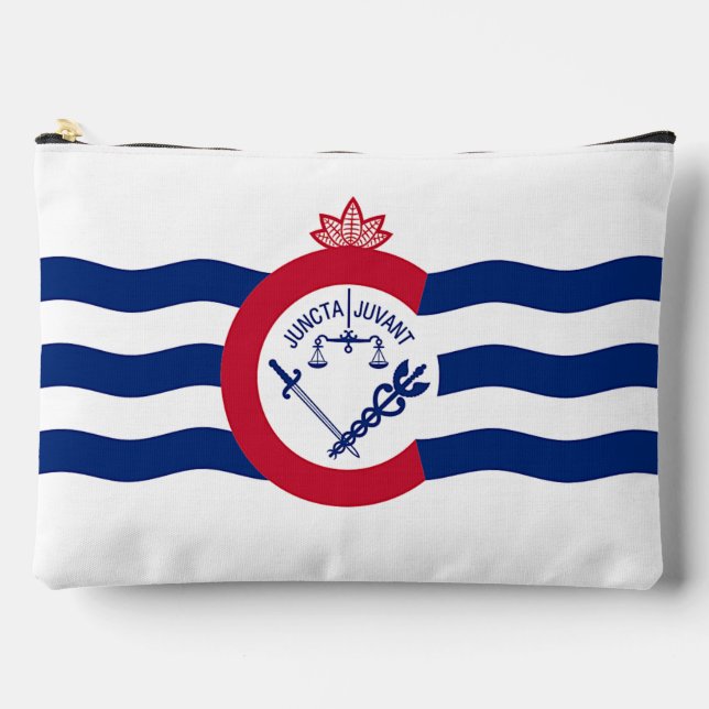 Print Cut Sew Bag mit der Flagge Cincinnati, USA Zubehörtasche (Vorderseite)