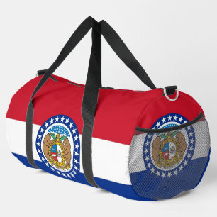 Print Cut Sew Bag mit der Flagge von Missouri, USA Duffle Bag