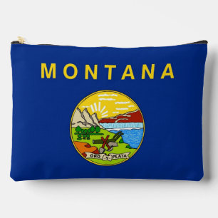 Print Cut Sew Bag mit der Flagge von Montana, USA Zubehörtasche