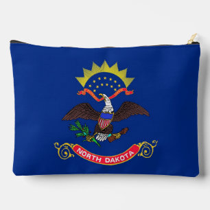 Print Cut Sew Bag mit der Flagge von North Dakota, Zubehörtasche
