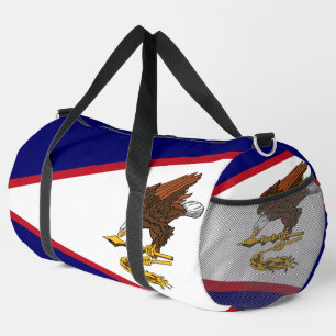Print Cut Sew Bag mit Fahne von American Samoa, US Duffle Bag