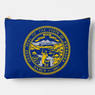 Print Cut Sew Bag mit Fahne von Nebraska, USA Zubehörtasche