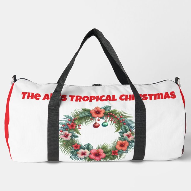 Print Cut Sew Bag-Personalised Tropical Xmas Bag Duffle Bag (Vorderseite)