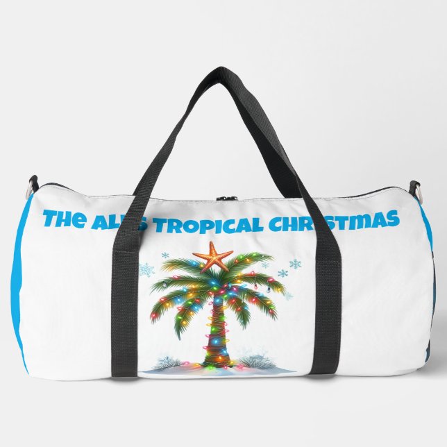 Print Cut Sew Bag-Personalised Tropical Xmas Bag Duffle Bag (Vorderseite)