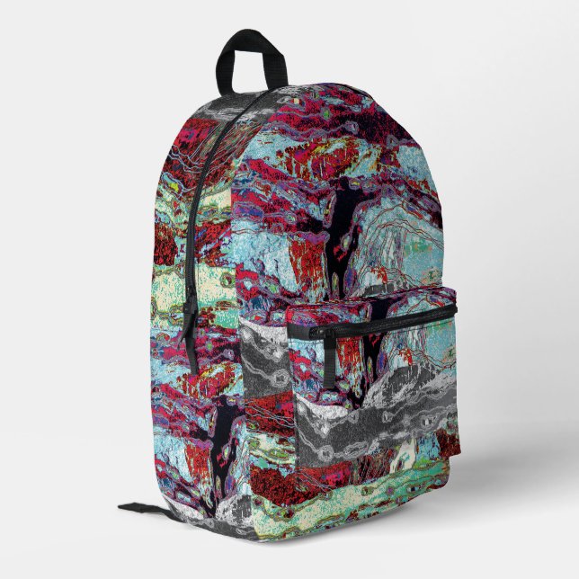 Print Cut Sew Bag – Strata Pulse Bedruckter Rucksack (Rückseitige Ecke links)