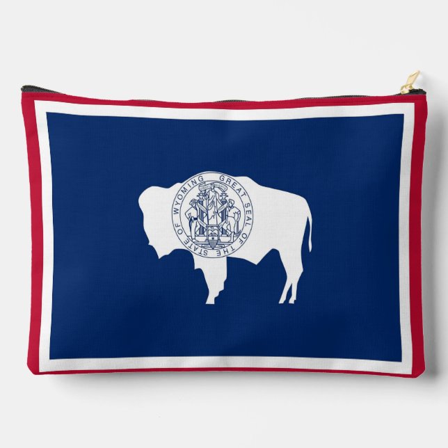 Print Cut Sew Bag with flag of Wyoming Zubehörtasche (Rückseite)