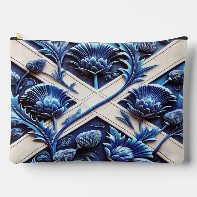 Print Cut Sew Bag with Scottish Thistles Zubehörtasche (Vorderseite)