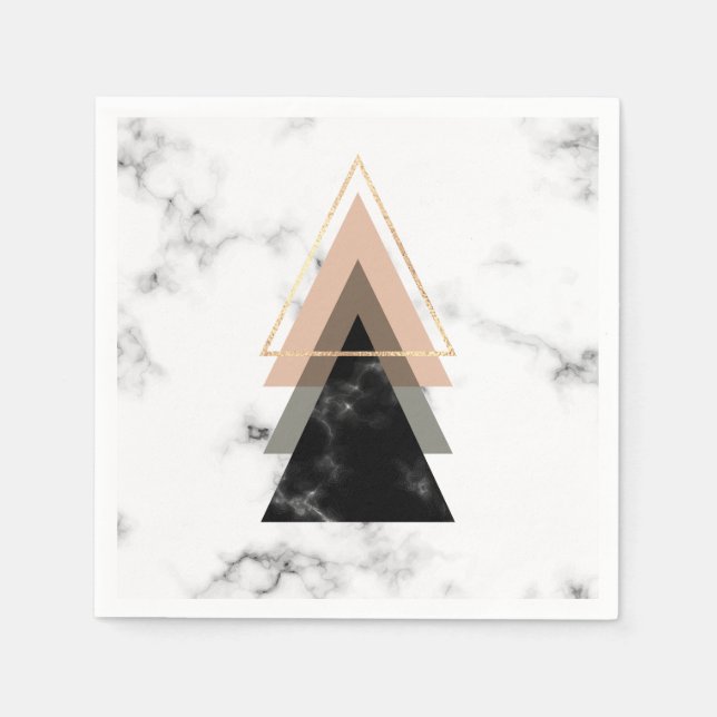 Print-Design in Pastel-Marmor Serviette (Vorderseite)