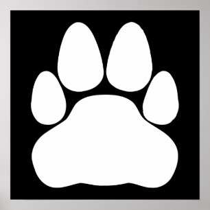 Print-Form der weißen Katze Poster