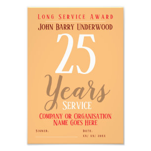 Print-Foto zum Long Service Award Fotodruck