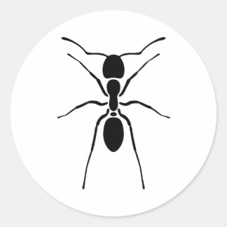 Print für Schwarze Ameisen Runder Aufkleber