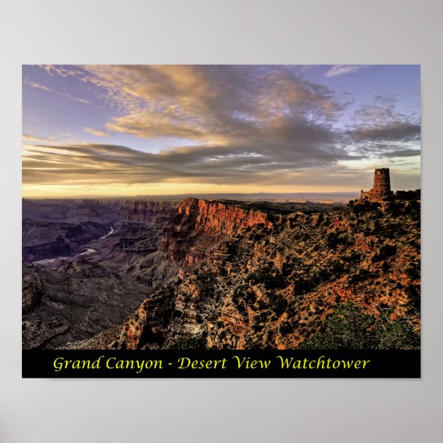 Print - Grand Canyon - Wüste View Watchtower Poster (Vorne)