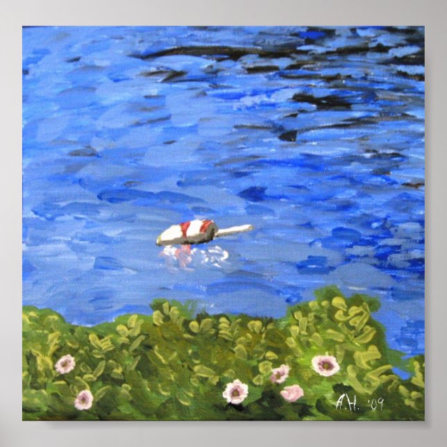 Print: Harbour Buoy, Bailey Island Poster (Vorne)