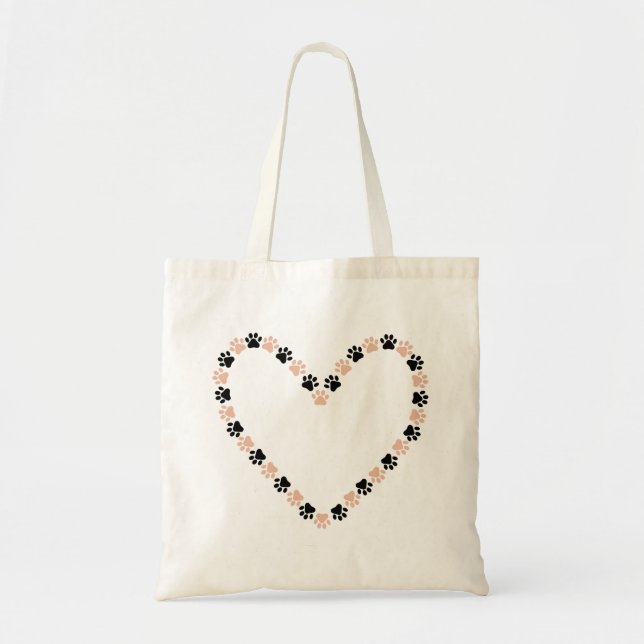 Print Heart Tasche einfügen - Pink & Black Pfosten (Vorne)