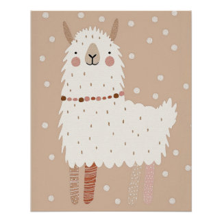 Print in tierischem Kinderzimmer, Kindermauern Kun Poster