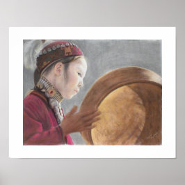 Print of my Pastel of Afghani Girl Poster