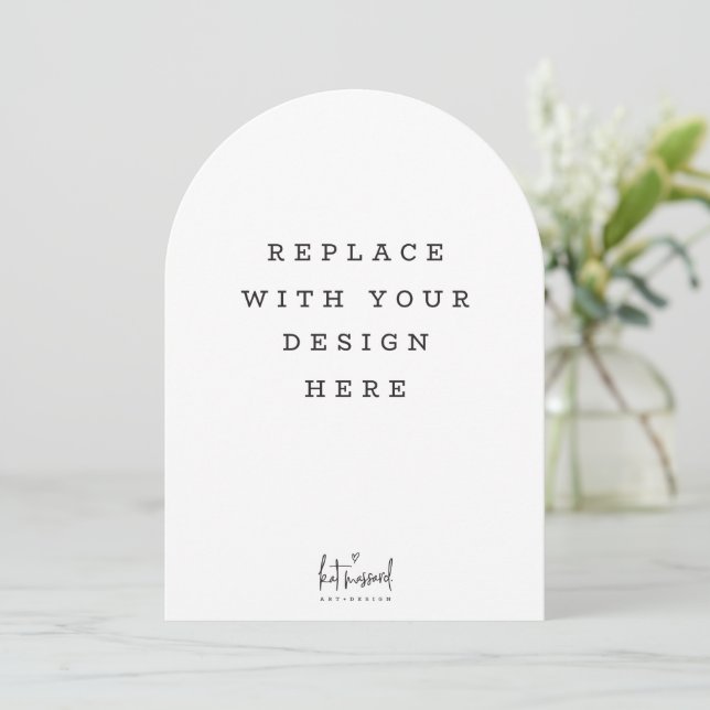 PRINT ORDER 7 x 5 inch card Dicut arch edge Einladung (Stehend Vorderseite)