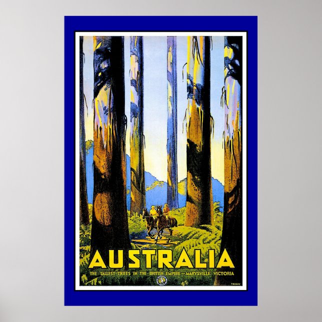 Print Retro Vintage Image Travel Australien Poster (Vorne)