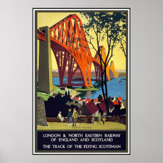 Print Retro Vintage Image Travel England Schottlan Poster