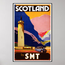 Print Retro Vintage Image Travel Schottland