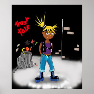 Print "Trash Talk" - von Kev Moore Poster