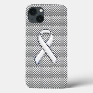 Print "White Ribbon Awareness Carbon Fibre" Case-Mate iPhone Hülle