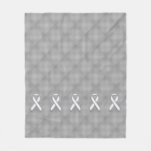 Print "White Ribbon Awareness Carbon Fibre" Fleecedecke