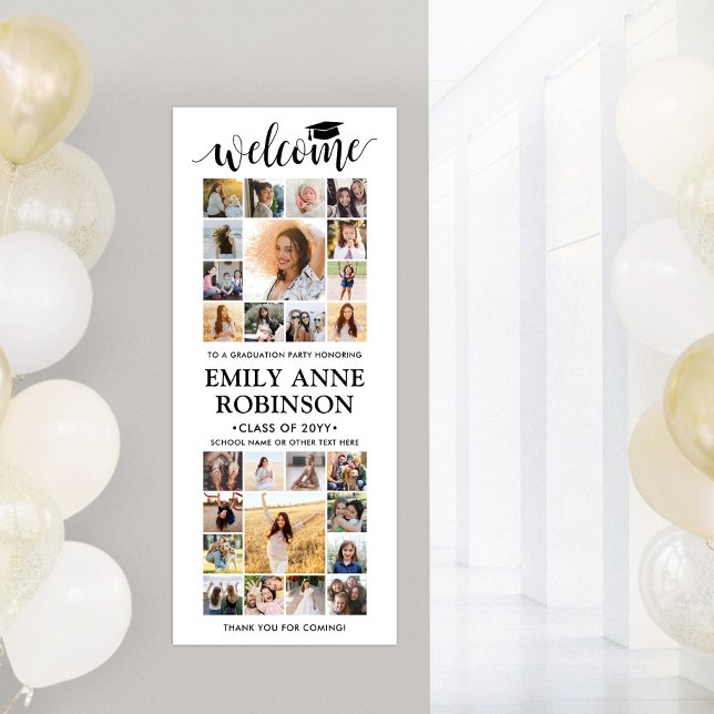 Printable Abschluss Willkommen Moderne FotoCollage Poster (Von Creator hochgeladen)