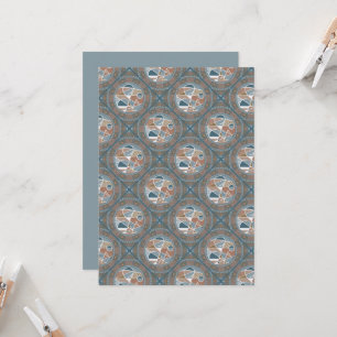 Printable Abstrakt Accent Dot Mandala Diamond Tile Einladung